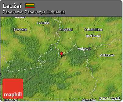 Satellite Map of Laužai