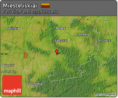 Satellite Map of Miesteliškiai