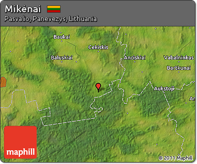 Satellite Map of Mikėnai