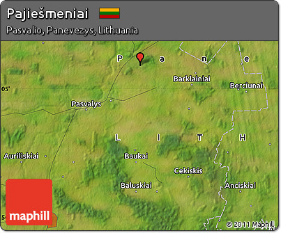 Satellite Map of Pajiešmeniai