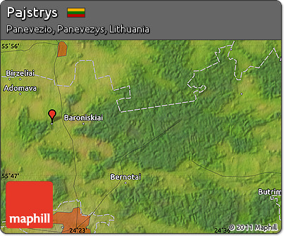 Satellite Map of Pajstrys