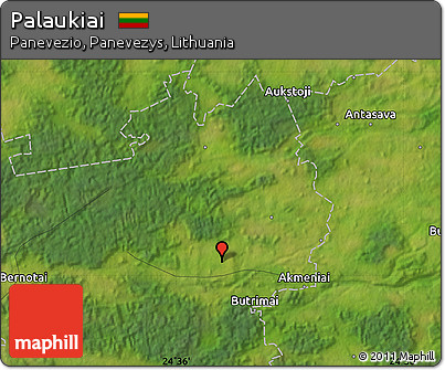 Satellite Map of Palaukiai