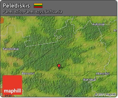 Satellite Map of Pėlėdiškis