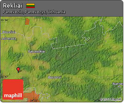 Satellite Map of Rekliai