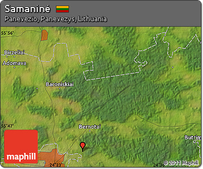 Satellite Map of Samaninė