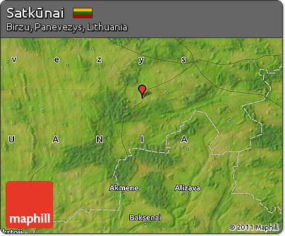 Satellite Map of Satkūnai