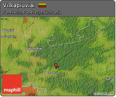 Satellite Map of Vilkapiuviai
