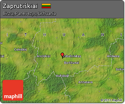 Satellite Map of Zaprutiškiai