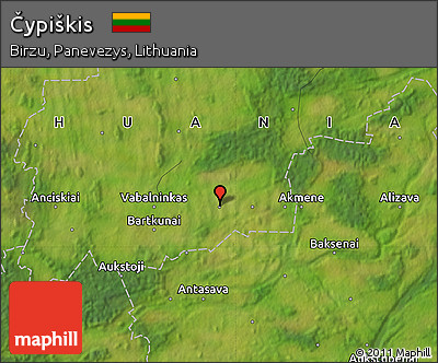 Satellite Map of Čypiškis