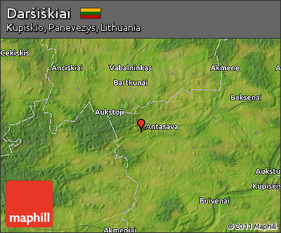 Satellite Map of Daršiškiai
