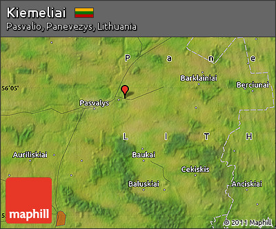 Satellite Map of Kiemeliai