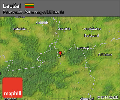 Satellite Map of Laužai