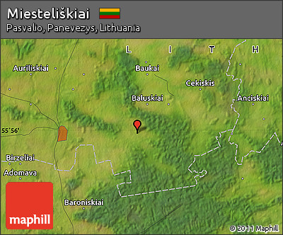 Satellite Map of Miesteliškiai