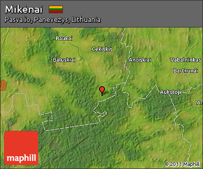 Satellite Map of Mikėnai