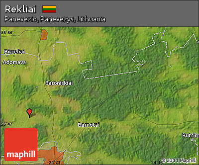 Satellite Map of Rekliai