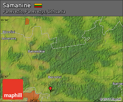 Satellite Map of Samaninė