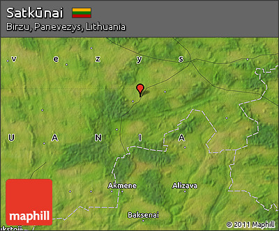 Satellite Map of Satkūnai