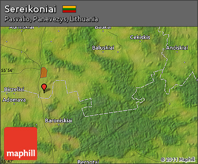 Satellite Map of Sereikoniai