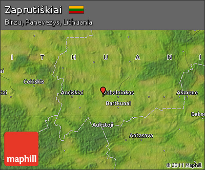 Satellite Map of Zaprutiškiai