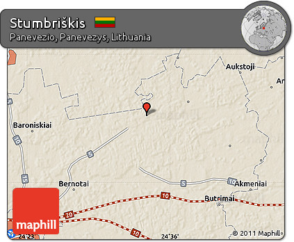Shaded Relief Map of Stumbriškis