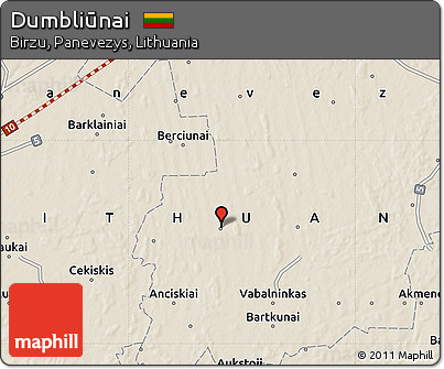 Shaded Relief Map of Dumbliūnai