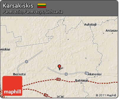 Shaded Relief Map of Karsakiškis