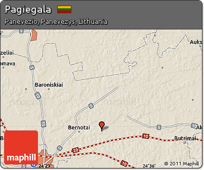 Shaded Relief Map of Pagiegala