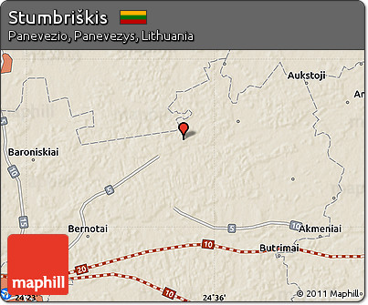 Shaded Relief Map of Stumbriškis