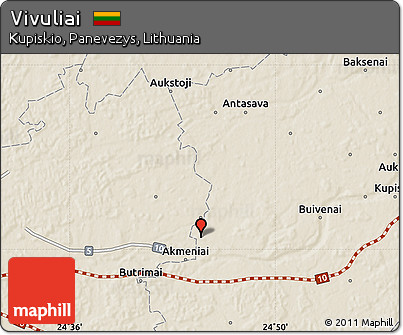 Shaded Relief Map of Vivuliai