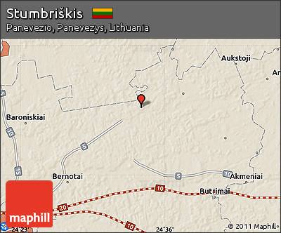 Shaded Relief Map of Stumbriškis