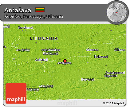 Physical Panoramic Map of Antašava