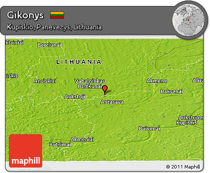 Physical Panoramic Map of Gikonys
