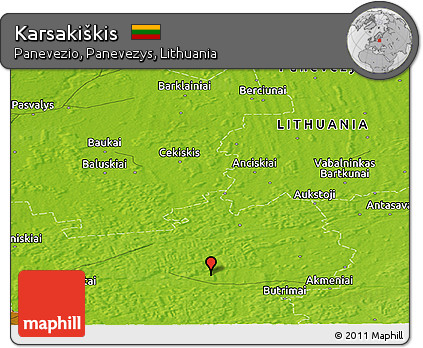 Physical Panoramic Map of Karsakiškis