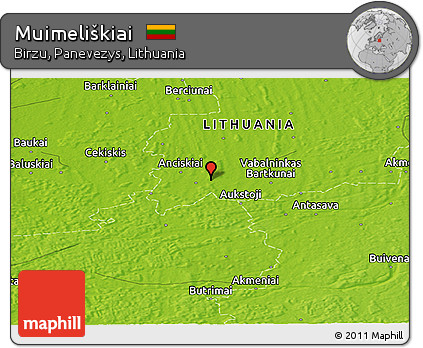 Physical Panoramic Map of Muimeliškiai
