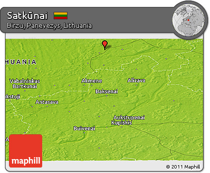 Physical Panoramic Map of Satkūnai