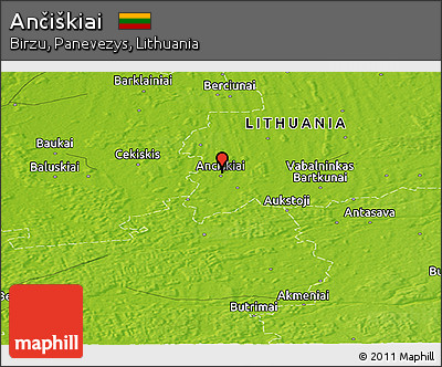 Physical Panoramic Map of Ančiškiai