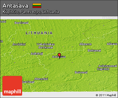 Physical Panoramic Map of Antašava