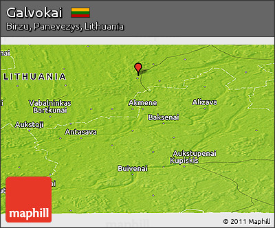 Physical Panoramic Map of Galvokai
