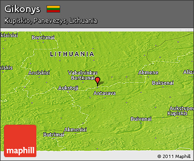 Physical Panoramic Map of Gikonys