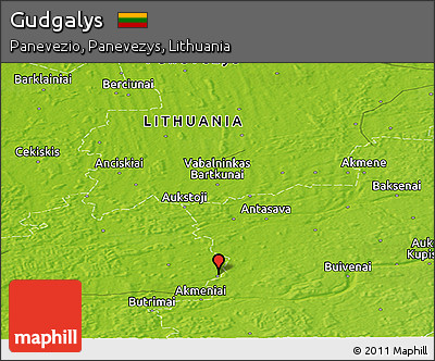 Physical Panoramic Map of Gudgalys