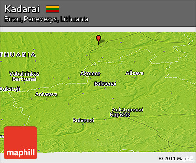 Physical Panoramic Map of Kadarai