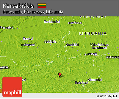 Physical Panoramic Map of Karsakiškis