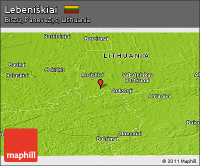 Physical Panoramic Map of Lebeniškiai