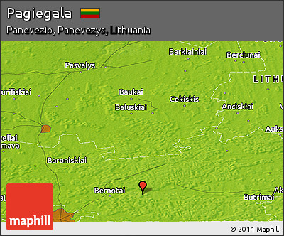 Physical Panoramic Map of Pagiegala