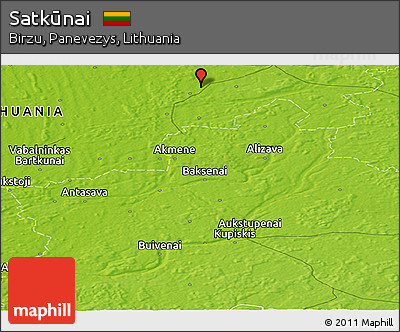 Physical Panoramic Map of Satkūnai