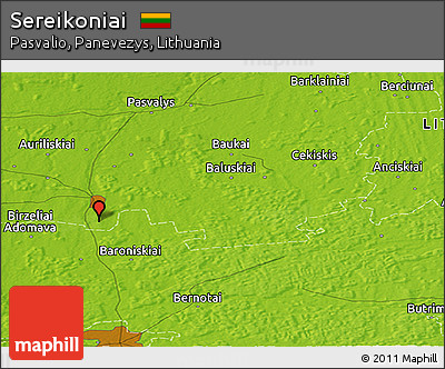Physical Panoramic Map of Sereikoniai