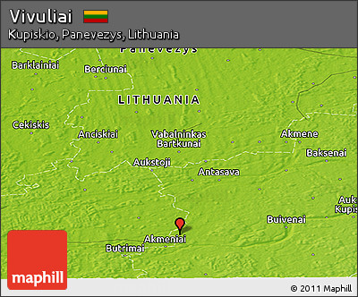 Physical Panoramic Map of Vivuliai