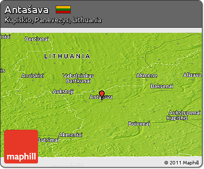 Physical Panoramic Map of Antašava