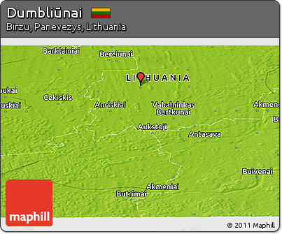 Physical Panoramic Map of Dumbliūnai