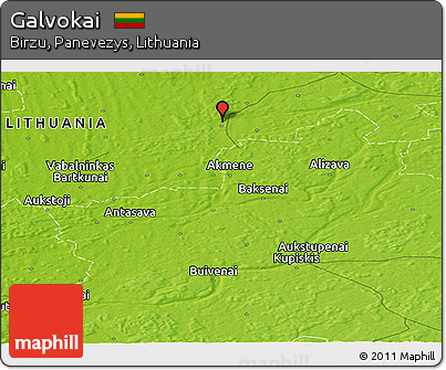 Physical Panoramic Map of Galvokai